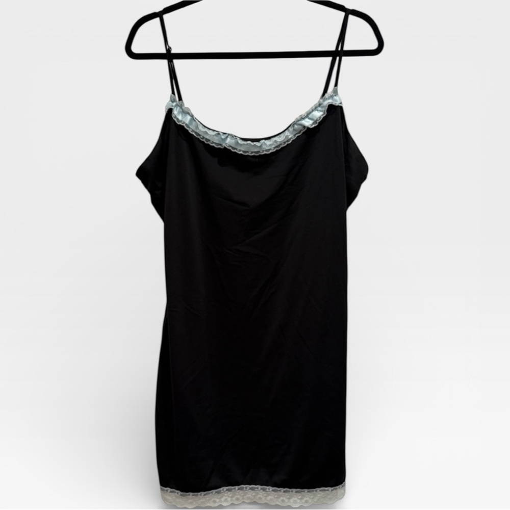 Finesse Little Black dress with blue trim detail